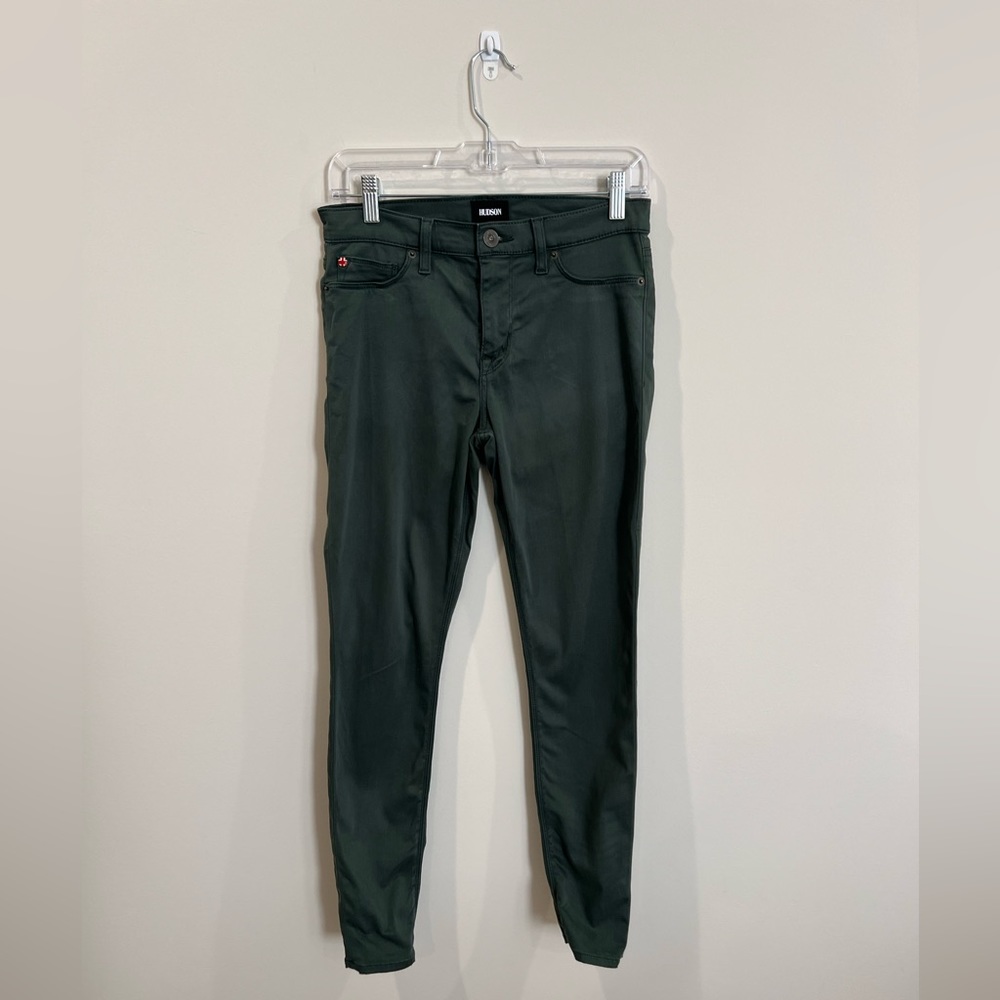 Hudson Natalie Super Skinny Olive Ankle Cut Jeans, SIZE: 27